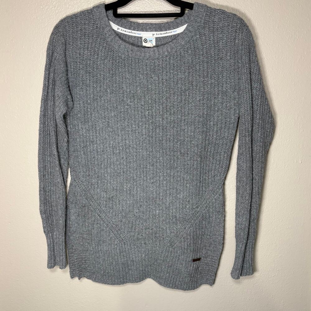 Toms gray knit sweater medium